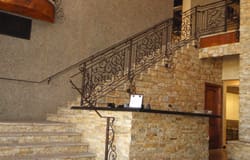 A staircase inside the Toneman Concrete building.